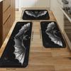 VIKAMA Dark Wind Bat Entry Door Mat Halloween Entrance Living Room Bar Holiday Party Theme Non-Slip Floor Mat Decoration