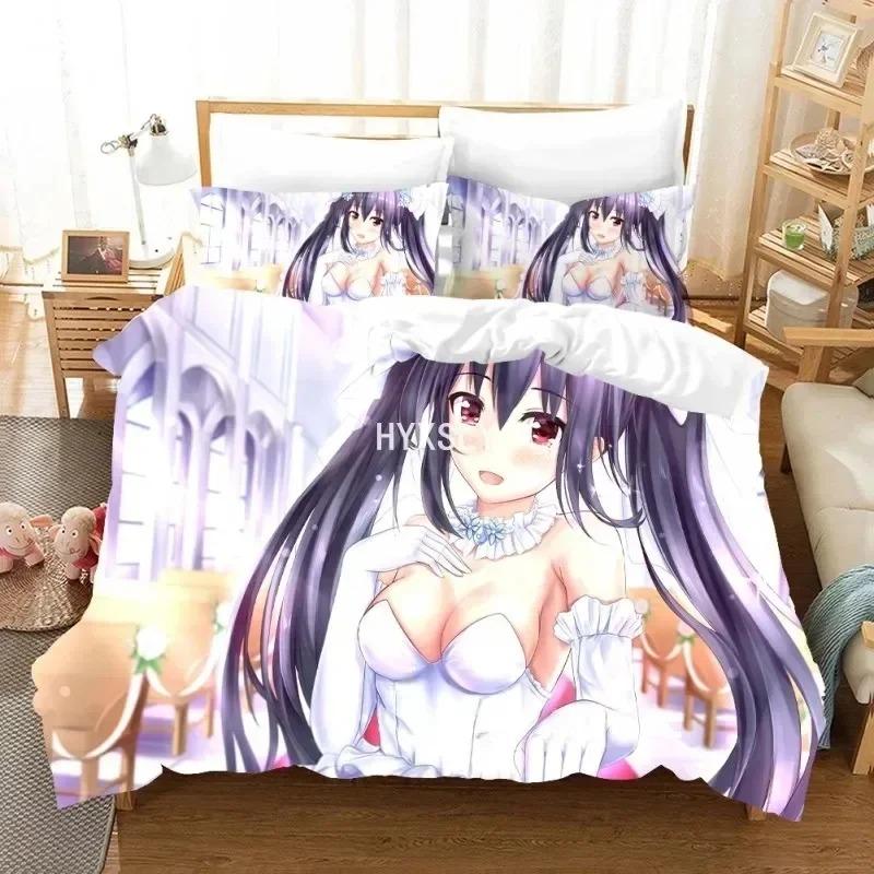 Постельное белье Date A Live Пододеяльник Наволочки Для Взрослых Мальчиков Односпальное Двуспальное Полный Queen King Девочки Мальчики Пододеяльник Домашний Текстиль