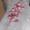 Christmas decorations, gold powder balls, berries, holiday atmosphere, Christmas tree wreath, rattan, gold powder sequin accessories