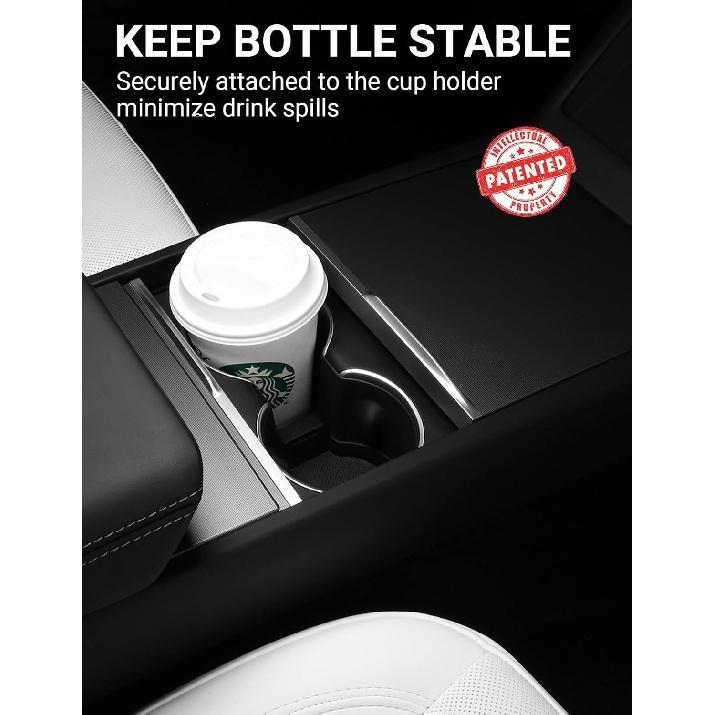 BASENOR Tesla Model Y 2025 2026 Juniper Cup Holder Ert Mat 2024 2025 2026 Tesla Model 3 Highland TPE Center Console Mat For Model Y 3 Interior