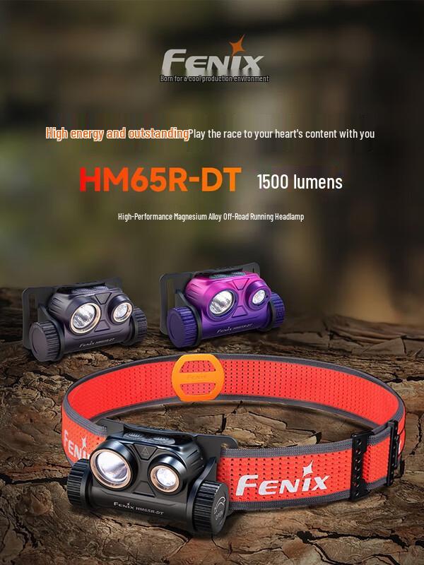 FENIX HM65R-DT Rechargeable Trail Running Headlamp