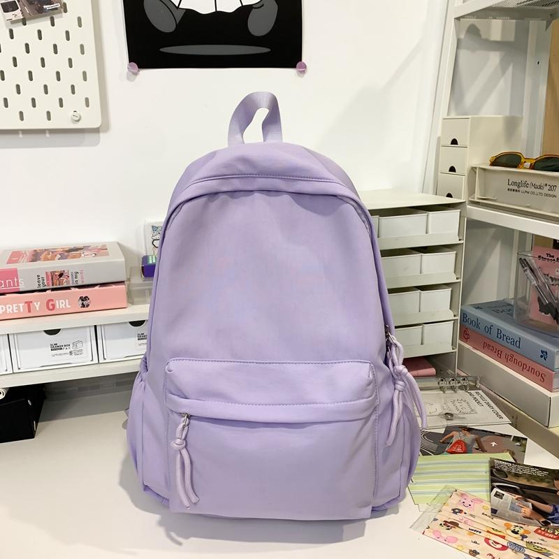 Женский рюкзак большой вместимости, однотонный, студенческий рюкзак, мужской школьный рюкзак