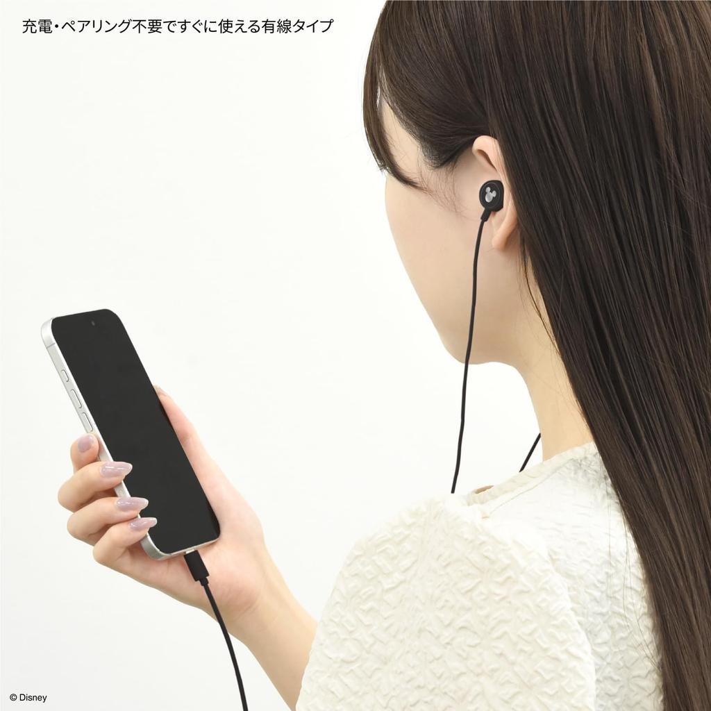 Gourmandise Mickey Mouse Disney Character USB-C Stereo Earphones Remote Control Microphone DNG-280MK