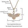 Gu Meng hip-hop digital 1 big wings pendant male personality cool copper inlaid zircon street necklace tide