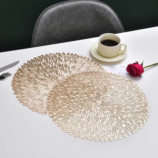Теплоизоляционный коврик для столовых приборов, нескользящий подстаканник, коврик для стола из ПВХ, подставки под чашки для обеденного стола, устойчивый к высоким температурам, ажурный узор, кухонные принадлежности