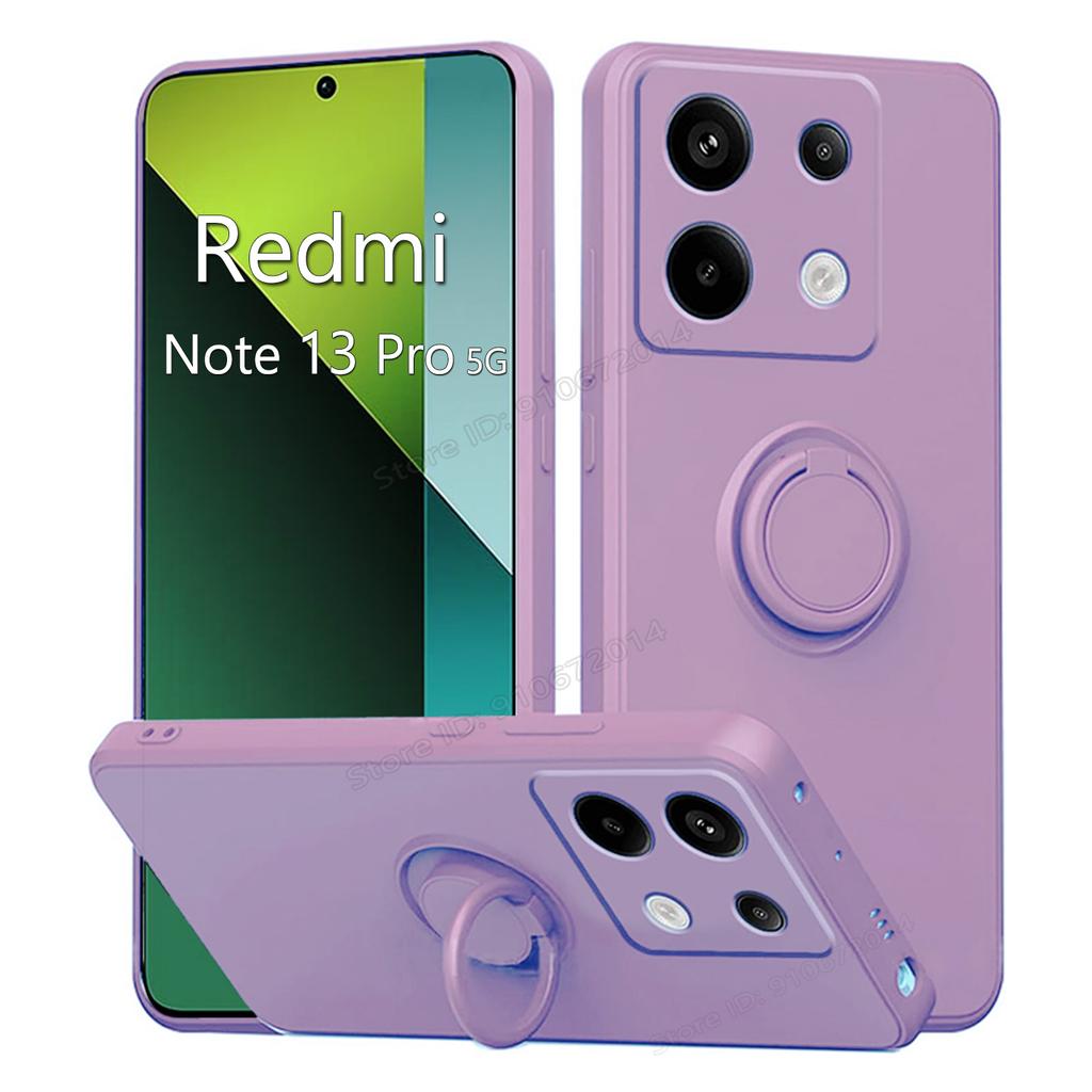 Funda For Xiaomi Redmi Note 13 12 Pro Plus 5G Ring Holder Kickstand Silicone Case Redmi Note 12S 11S 10S 9S 8T 9 10 11 Pro Cover