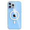 Роскошный прозрачный чехол для телефона iPhone 16 15 14 13 12 Pro Max, чехол для беспроводной зарядки MagSafe, противожелтеющая акриловая крышка
