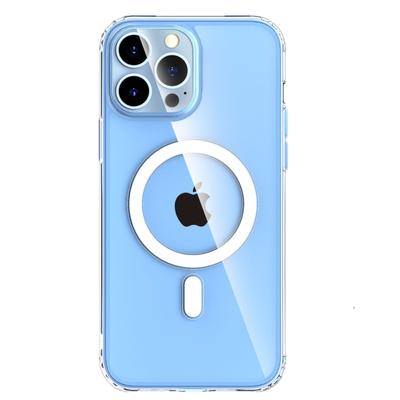 Роскошный прозрачный чехол для телефона iPhone 16 15 14 13 12 Pro Max, чехол для беспроводной зарядки MagSafe, противожелтеющая акриловая крышка