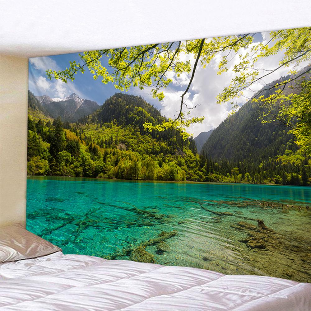 Красивый пляжный природный пейзаж с принтом, гобелен для дома, спальни, гостиной, Настенный декор, тканевый гобелен