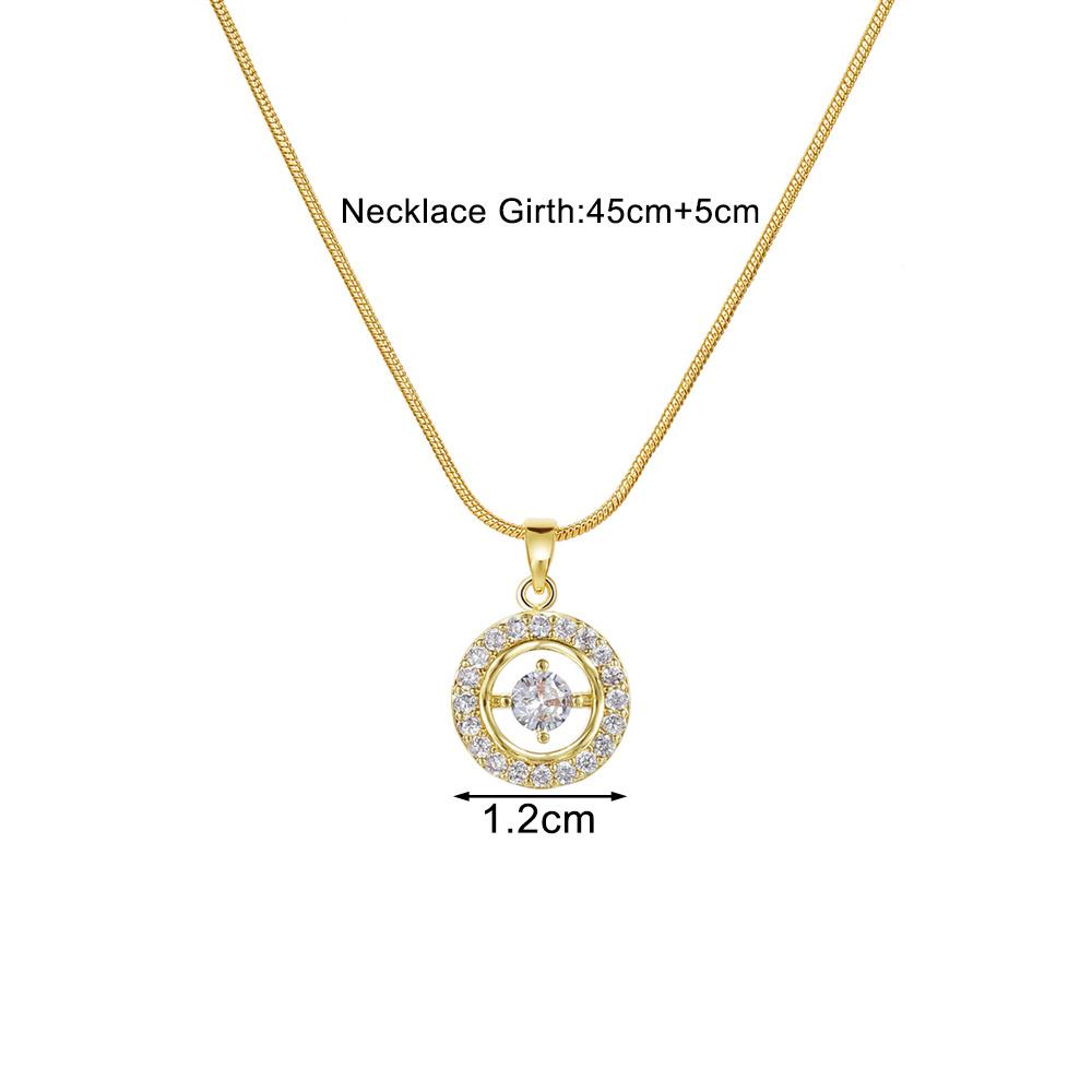 Высококачественное медное ожерелье с подвеской для женщин, гламурные украшения на шею с цирконом