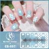 New Type of Bake-free Gel Nail Polish Film, Full Sticker, Plaid Spring and Summer Flower Nail Art Film, Nail Film, Waterproof Paper Patch