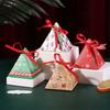 Set of 50 Christmas Themed Triangle Treat Boxes Sophisticated Triangle Christmas Candy Paper Boxes with Festival Charm