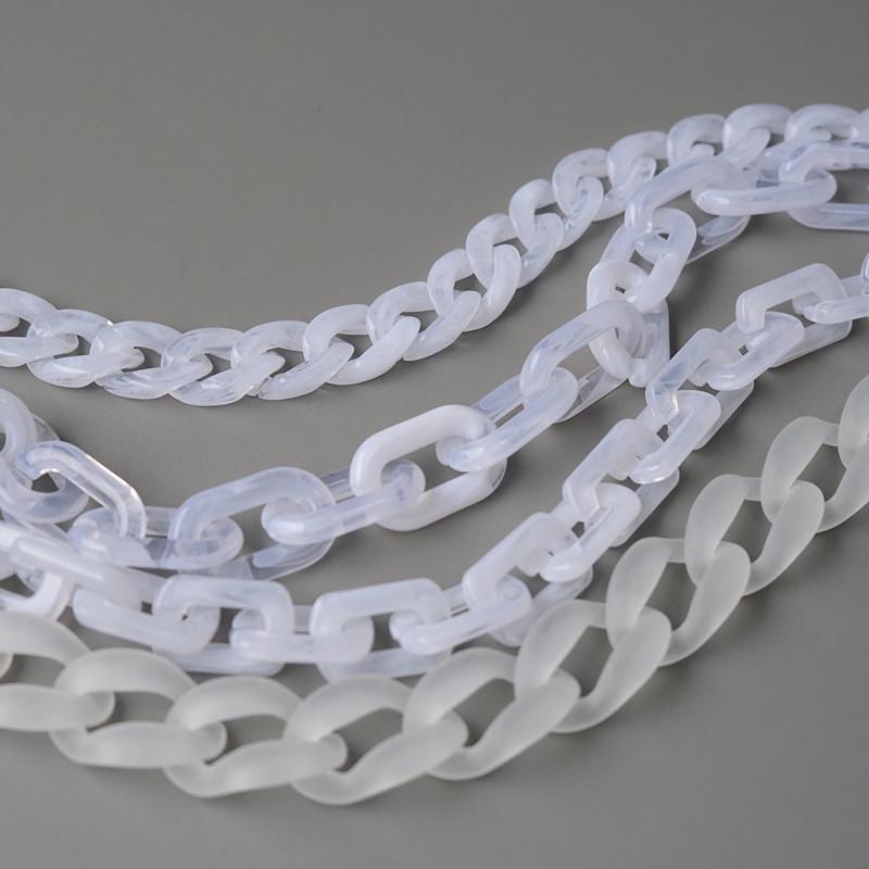 Новая модная женская сумка, аксессуар, цепочка, съемный сменный белый прозрачный ремешок, женская сумка на плечо, сделай сам, полимерная сумка, милая цепочка