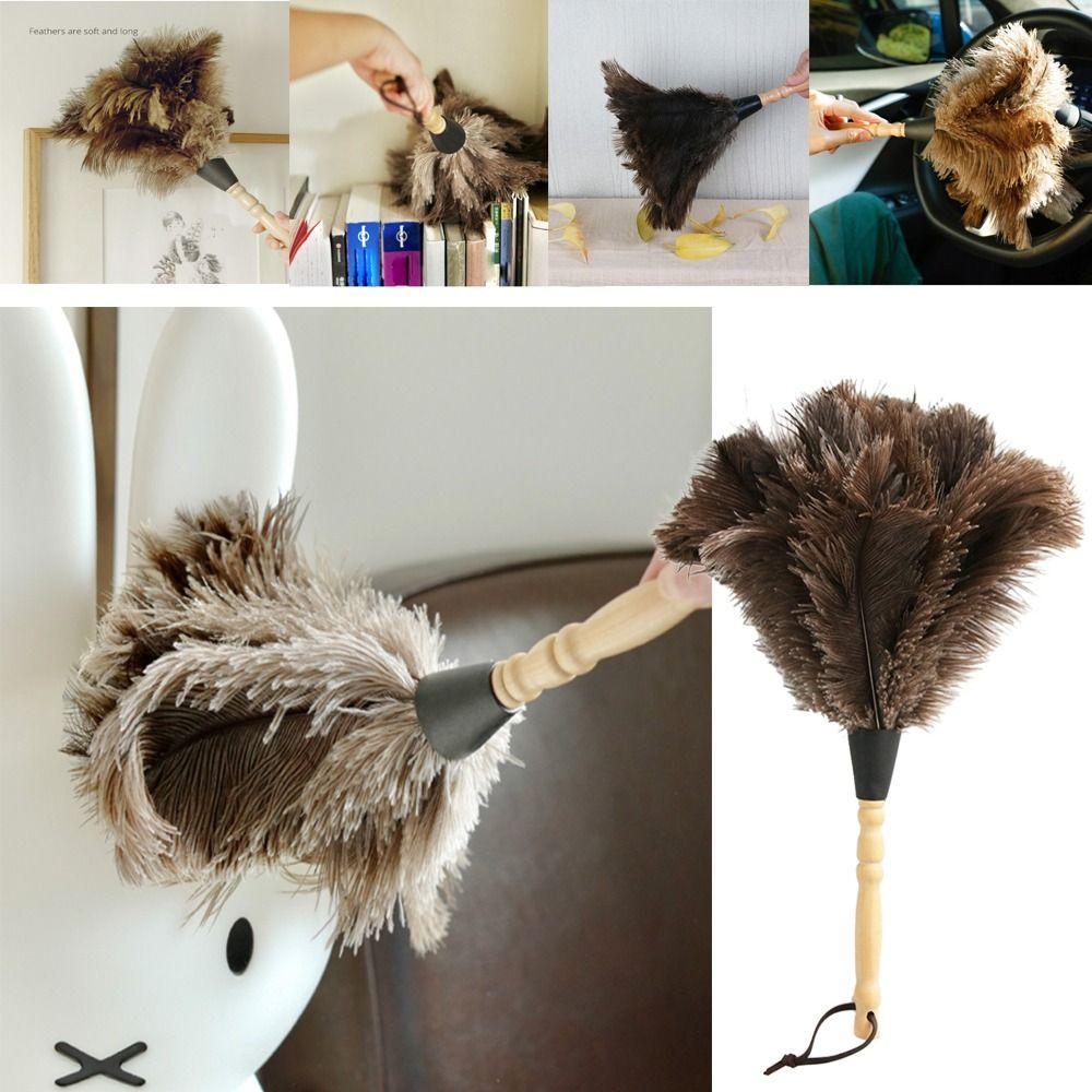 Hand Household Cleaning Tool Ostrich Feather Brush Duster Dust Removal Ostrich Feather Fur Brush