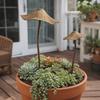2PCS Handmade Mushroom Garden Stake Retro Style Garden Landscape Statue  Lawn Decoration