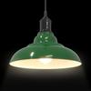 Adjustable Height Pendant Lamp E27 Green Glossy Ø 31 cm Metal