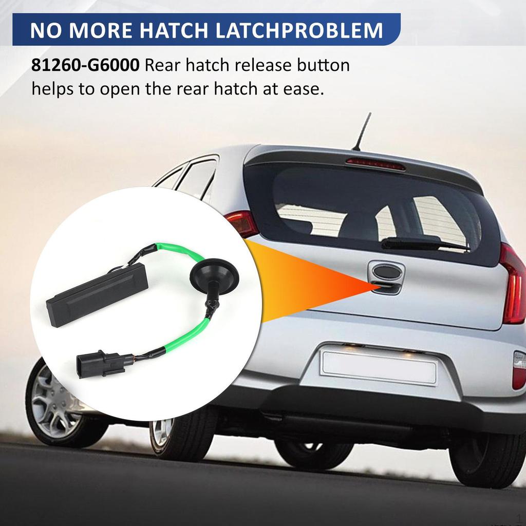 Trunk Lid Lock Handle Button 81260-g6000 Easy To Install Car Accessory Premium Assembly Tailgate