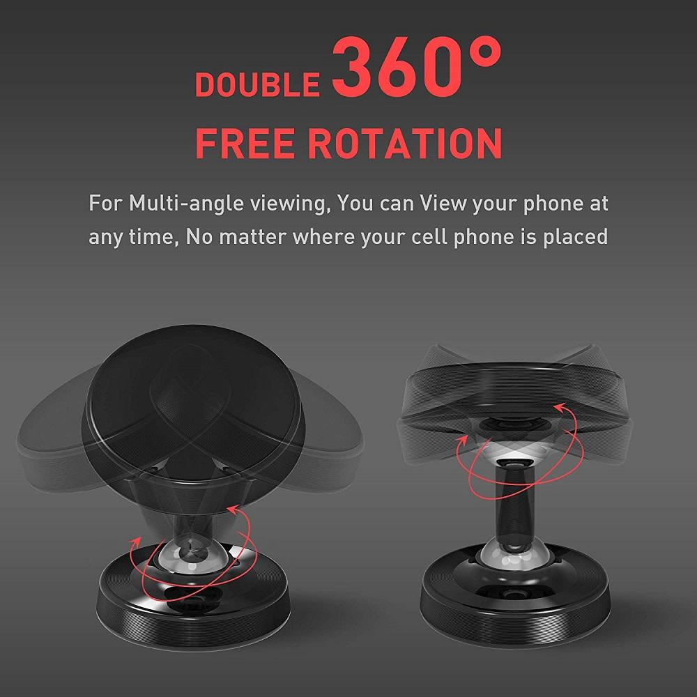 New Hight Car Phone Holder  39mm 360 Degree Magnetic Phone Car Holder Universal Magnet Mobile Phone Mount Car Mobile Holder