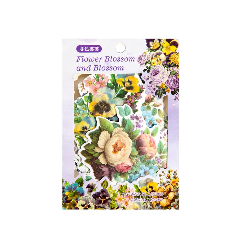 20 pcs Flower Sticker Literature Art Decorative Scrapbooking Diy Diary Album Creativity hand made Collage material