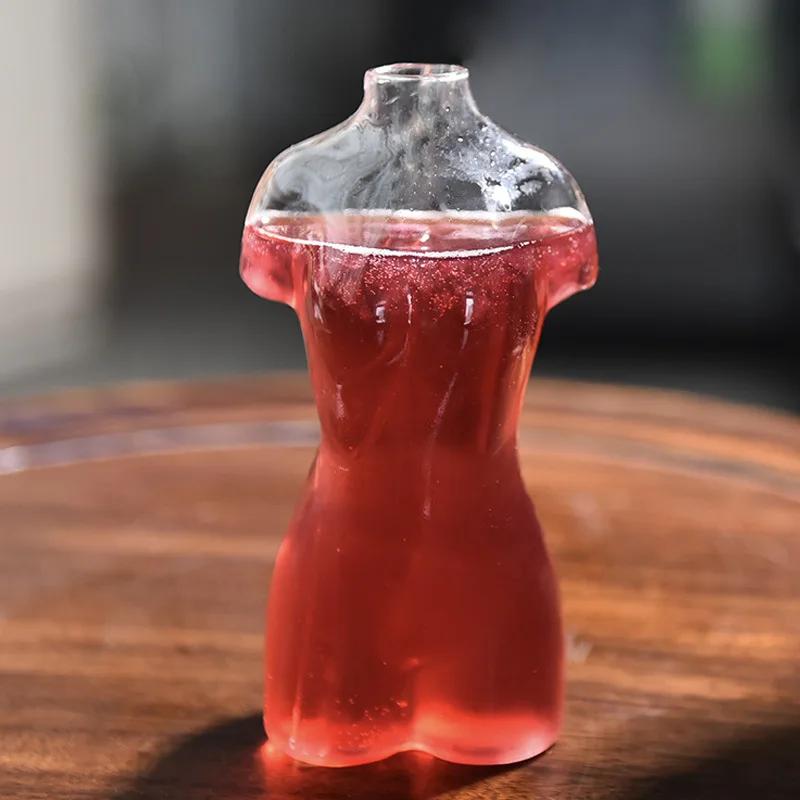 Creative beautiful woman beer glass woman body art glass bubble cup cocktail glass bar personality wine glass
