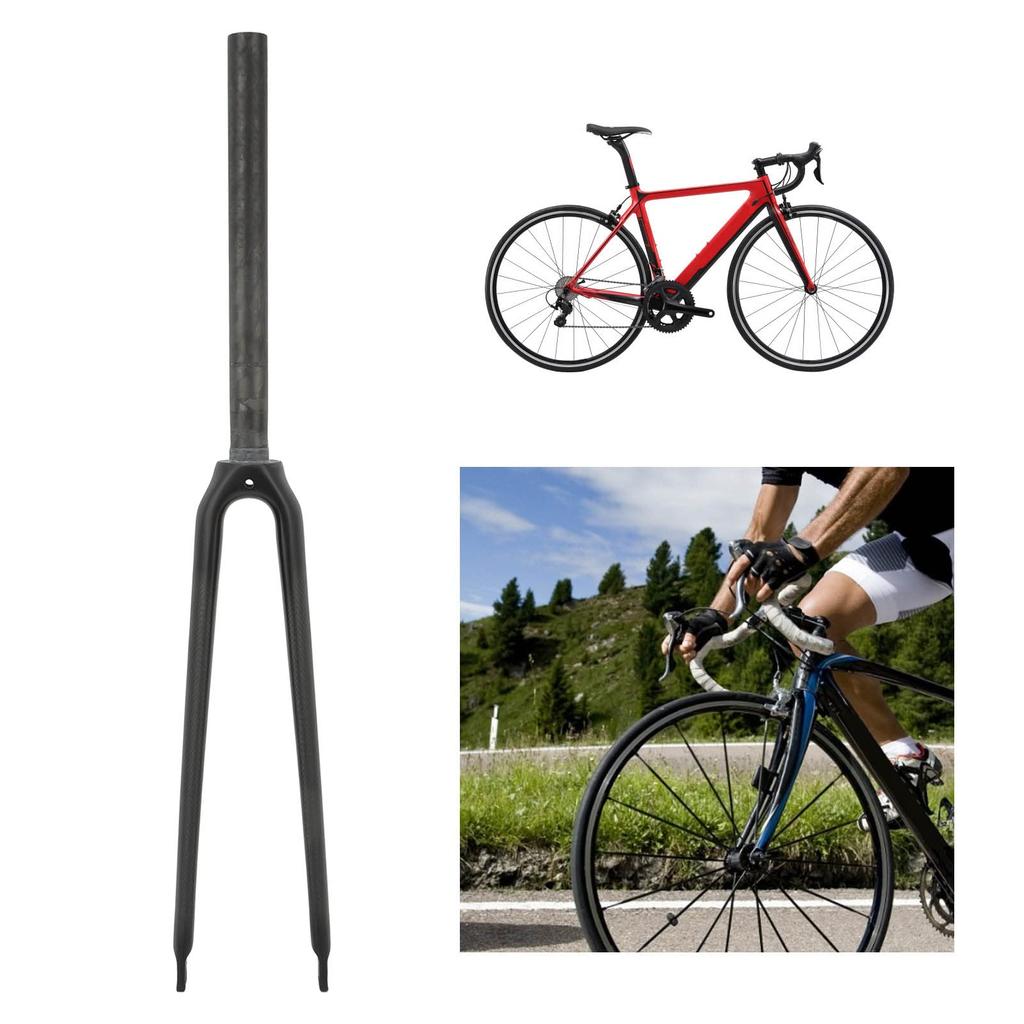 700C Road Bike Front Fork Carbon Fiber Straight Tube Front Suspension Quick Release Road Cruiser Bike Fork - C-Brake Fork, (Matte)