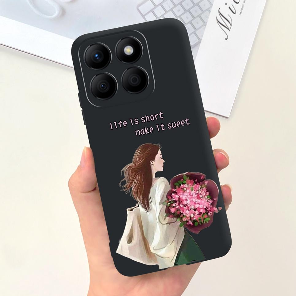 Women Fashion Girly Phone Case For Huawei Honor X9b Honor X8b Coque Funda Flower Pattern Soft Silicone Funda HonorX9b 5G Coques