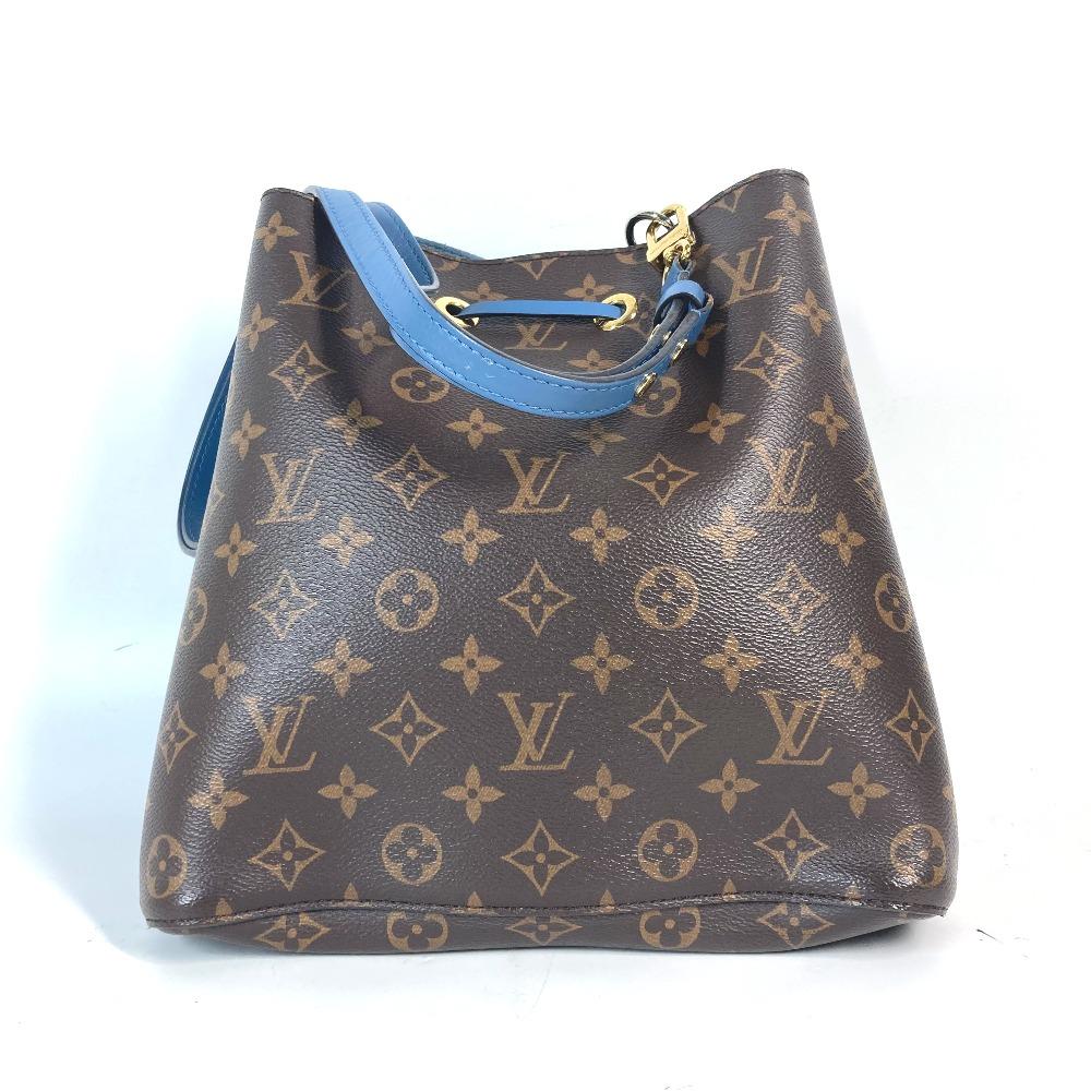 Louis Vuitton M43569 Сумка-ведро Monogram Neonoe Наплечная сумка Коричневый x синий