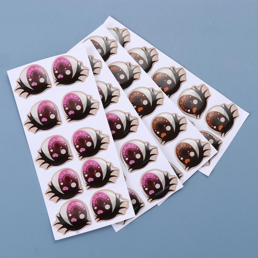 Anime Figurine Doll Cartoon Eyes Stickers Clay Decals Love Cute Sticker Face Organ Paster