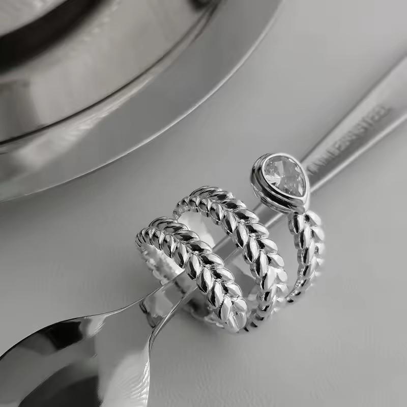 Sam Panda Кольца 925 пробы для женщин Простые Геометрические Ручной работы Неправильные Ретро Кольцо Золотой Циркон Аллергия Для Подарка на День Рождения