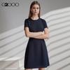 G2000 Платье с поясом и коротким рукавом