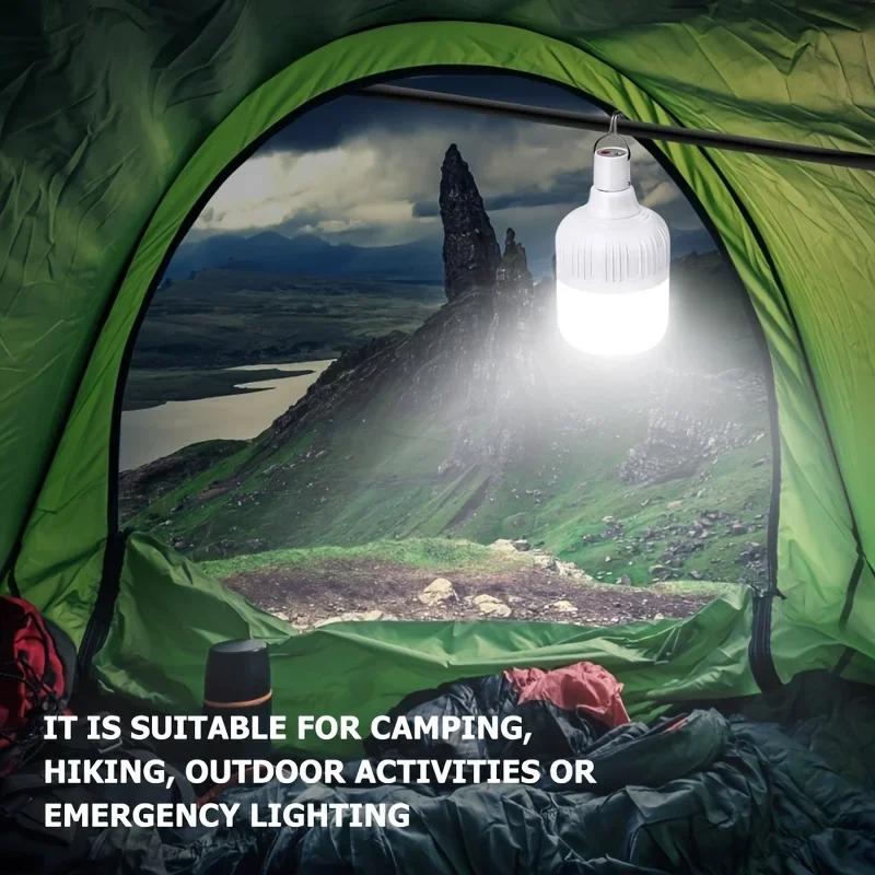 Rechargeable LED Camping Light Camp Rechargeable Emergency USB LED Bulbs Waterproof Energy-saving Bulbs Hanging Work Light Tent