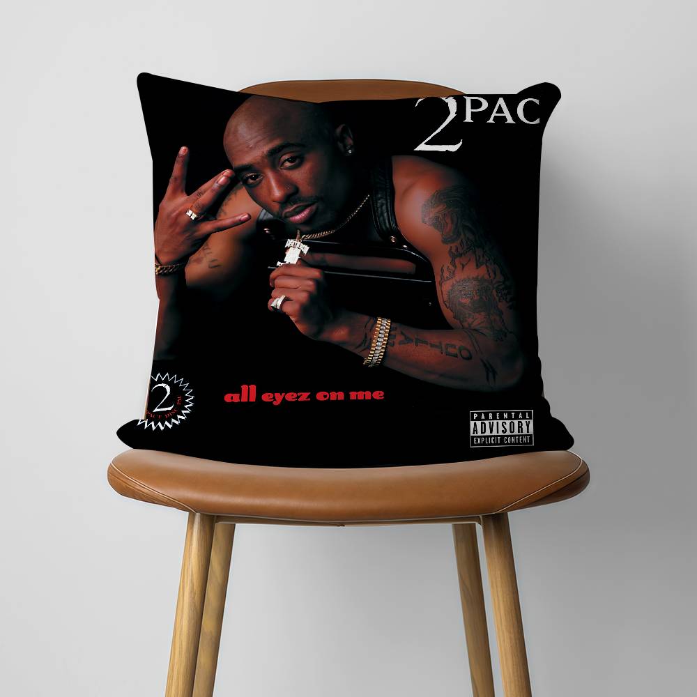 Подушка с принтом рэпера 2-2Pac All Eyez On Me 30x30 см 45x45 см Декор Защитные чехлы Удобная Мягкая Для дивана Гостиной Дома Офиса