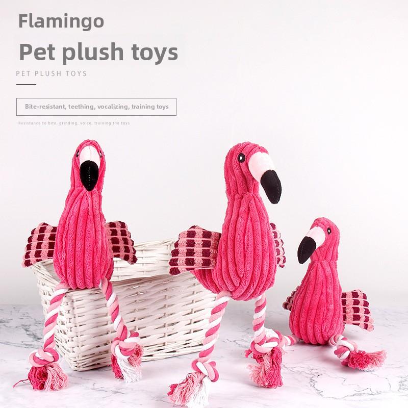 Pet Toys: Flamingo, Corn Fluff, Durable, Teething, Sound-making Toys, Pet Supplies