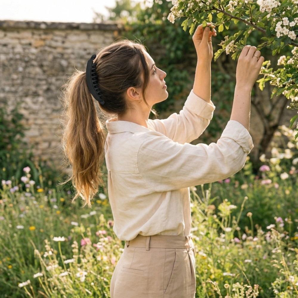 Large Size Tortoiseshell Pattern Ponytail Barrettes Plastic Banana Hair Clip  Daily