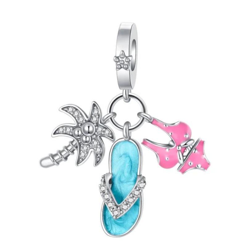 Оригинальные медные разноцветные расписные шармы, художественные бусины-палитры, подвески, подходят для браслета, ожерелья, DIY ювелирные изделия, подарок