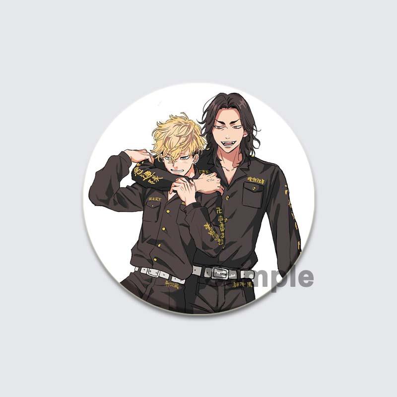 32/44/58mm Tokyo Revengers Brooch On Backpack Handmade Round Badges Anime Icon Badges for Clothes Hat Gifts Lapel Pins Accessories