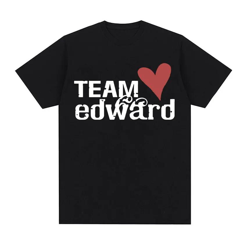 Джейкоб носит футболку Team Edward, одежда для фанатов «Сумерек», винтажная футболка, женская мода, повседневная футболка большого размера