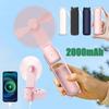 Портативный Мини Ручной Вентилятор Маленький Карманный Вентилятор USB Перезаряжаемый Аккумуляторный Вентилятор Складной Охлаждающий USB Ручной Вентилятор с Power Bank