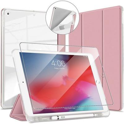 Чехол + Закаленное стекло - Силикон - iPad Air 3 / Pro 10,5 дюйма - Усиленная защита - Держатель для стилуса - Розовый