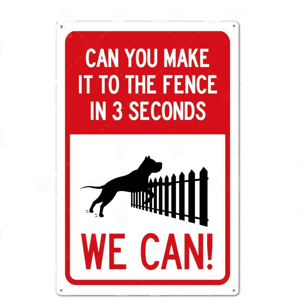 Остерегайтесь знака для собак, предупреждающий металлический знак, знак для охранной собаки, настенный декор, знак для двора, металлические знаки для собак запрещены