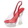 Women's Catwalk Transparent Slippers with High Heels