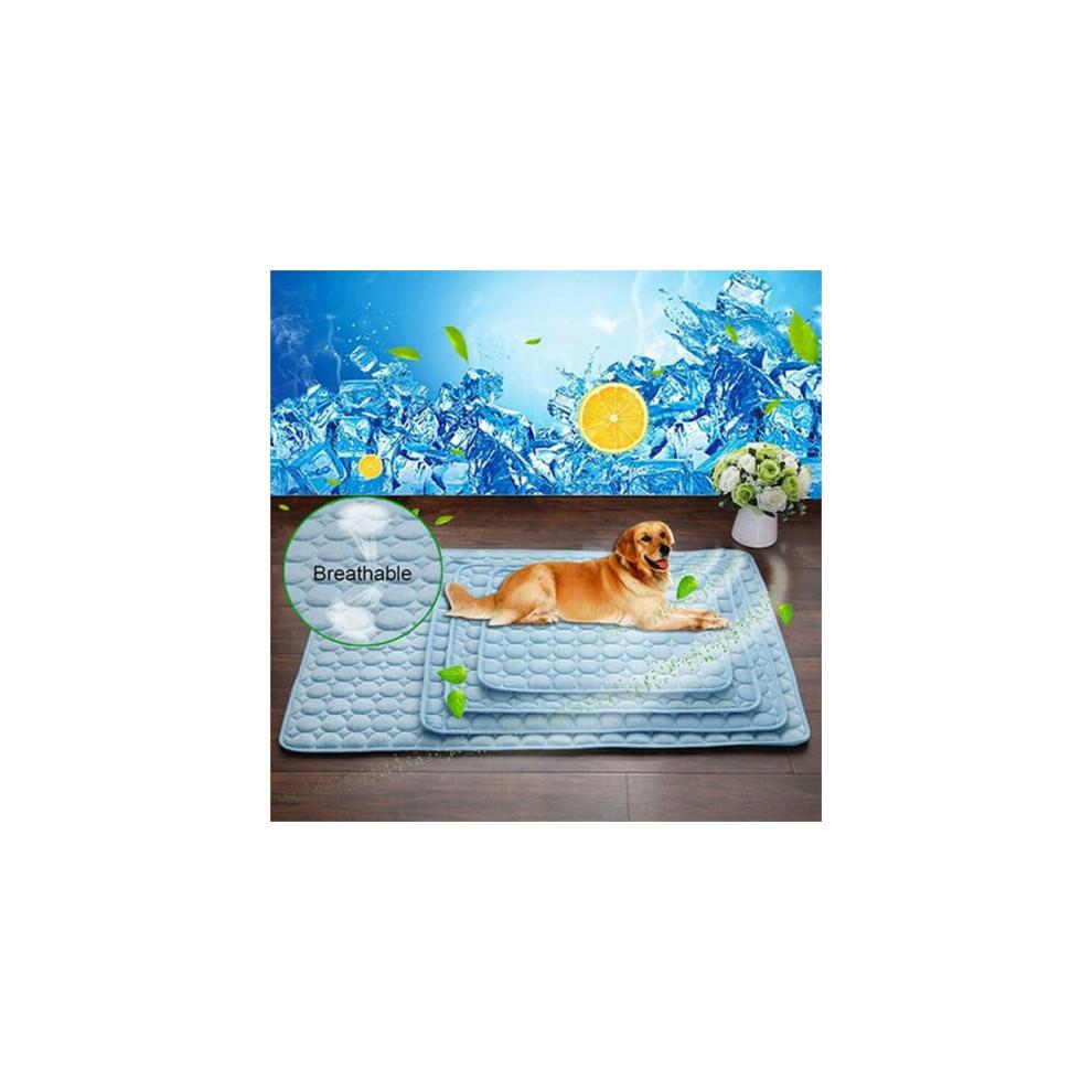 (M 62*50cm) Pet Self Cooling Gel Mat Cool Mat For Dogs Cats Pad Bed Mattress Heat Relief AA