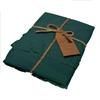 Pillowcases 40x40 with ruffles, dark green, set of 2