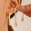 Water Droplets Water Drop Pendant Earrings Gold/Silver Vintage Exaggerated  Earrings  Women