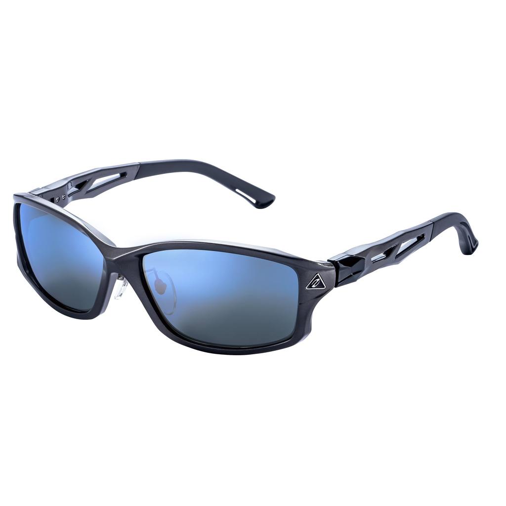 Zeque STELTH Polarized TRUEVIEW MIRROR F-1896 Sunglasses, Gunmetal, FOCUS/BLUE