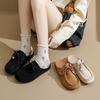 Little White Shoes Children's Autumn New Female Student Casual Trend Half Drag Versatile Women's Shoes