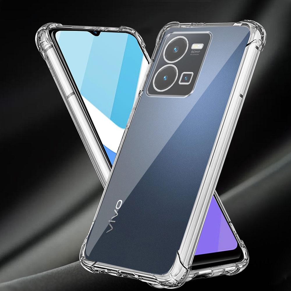 Shockproof Airbag Clear Case For Vivo Y35 4G 2022 Soft Silicone Phone Case For VivoY35 Y 35 TPU Back Cover For Vivo Y35 Funda