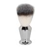 Beard Foaming Brush Stainless Steel Handle Remove Residue Imitation Hair Beard Foaming Brush