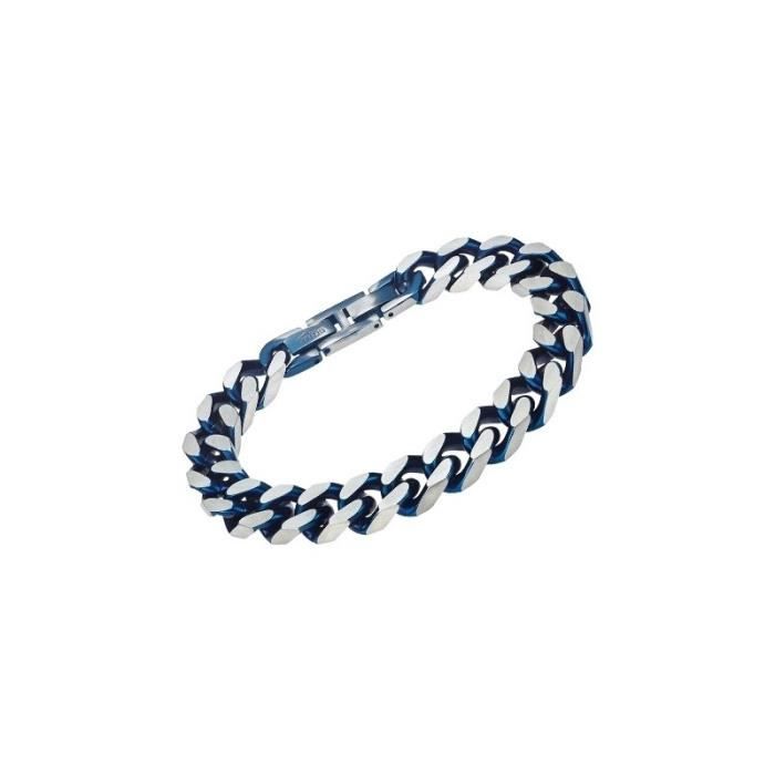Bracelet homme - Lotus Style - LS2258-2/1 - Acier argenté - PVD bleu - Men In Black