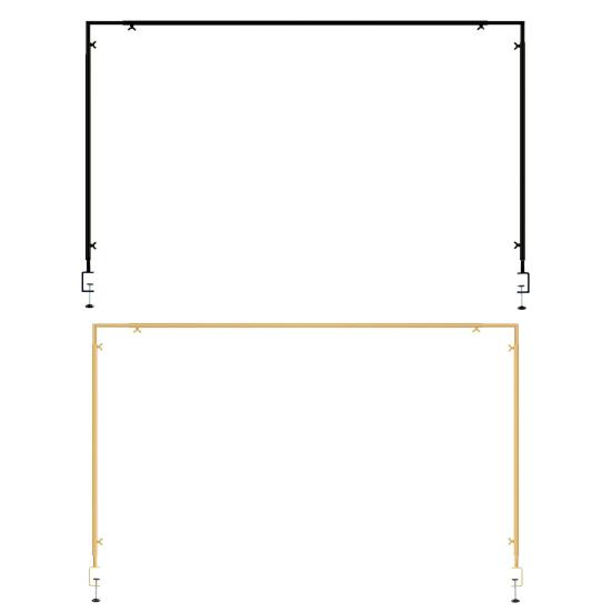 Metal Table Arch Hanging Rod Stand 16"-48'' Tall 31"-98" Length Adjustable Arch Brackets Heavy Duty Decoration Holder for Balloons Ribbons Photos